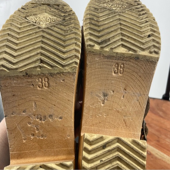 Sven Made in USA Taupe Leather Clogs heels Sz 38 7.5-8 - Picture 8 of 9